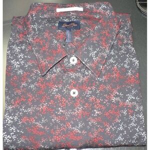 Good Man Brand Men's On Point Long Sleeve Stretch Button Up Shirt Multi Large